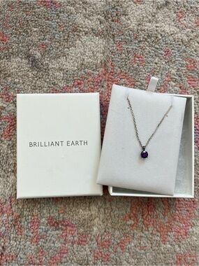 Brilliant Earth Amethyst Solitaire Pendant Necklace